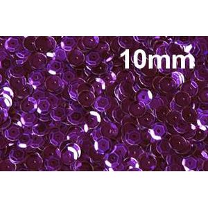 Lantejoula Metálica 10mm Ref. 80 Roxo Lantecor (100 gramas)