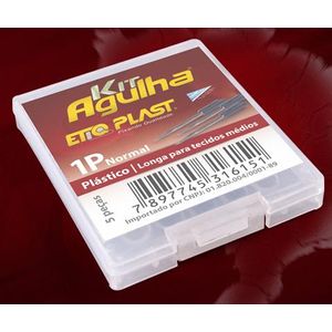 Kit Agulha 1P Normal Plástico (indicado para tecidos médios) para Aplicador de Pinos Normal (5 unida