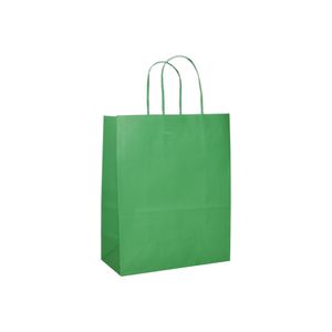 Sacola em Kraft na cor Verde Bandeira 18x9x22cm LC (10UND)