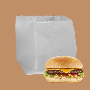 Saco de Papel Branco para Hamburguer Premiatta (500UND)