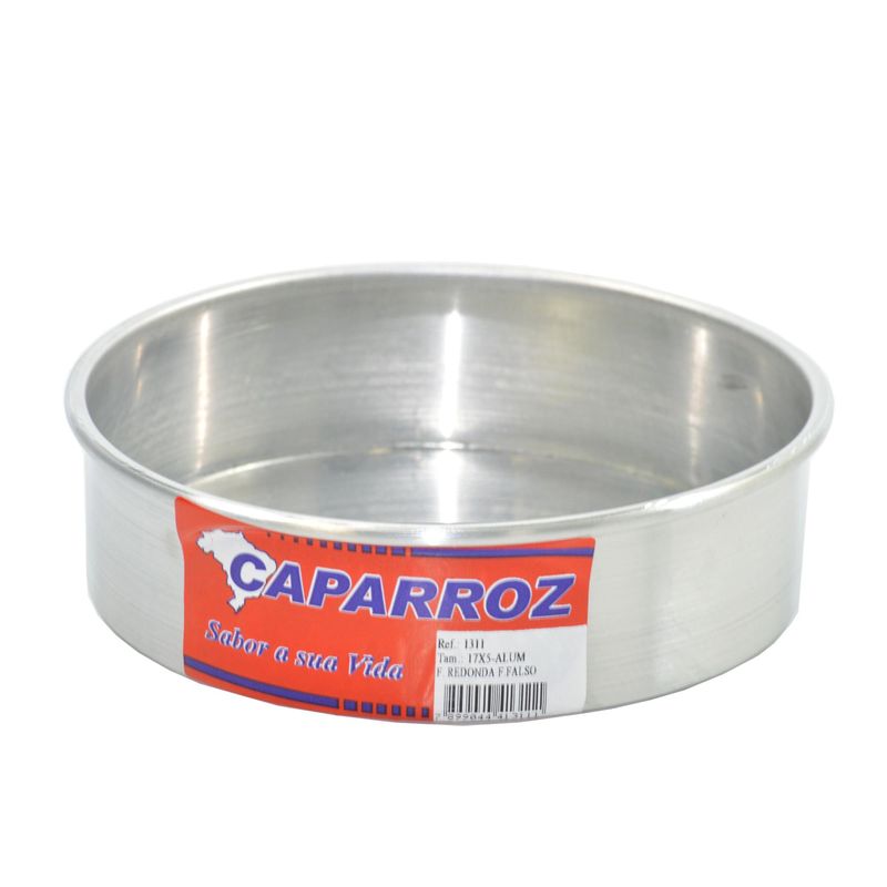 Forma-para-Torta-com-Fundo-Falso-17x5cm-em-Aluminio-Caparroz--01UND-