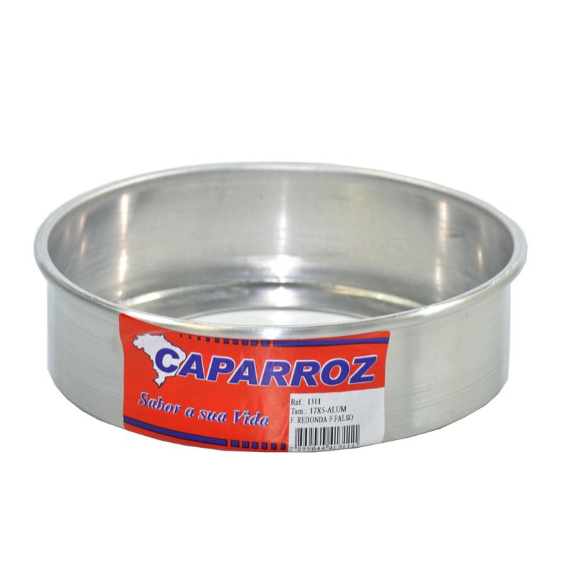 Forma-para-Torta-com-Fundo-Falso-17x5cm-em-Aluminio-Caparroz--01UND-