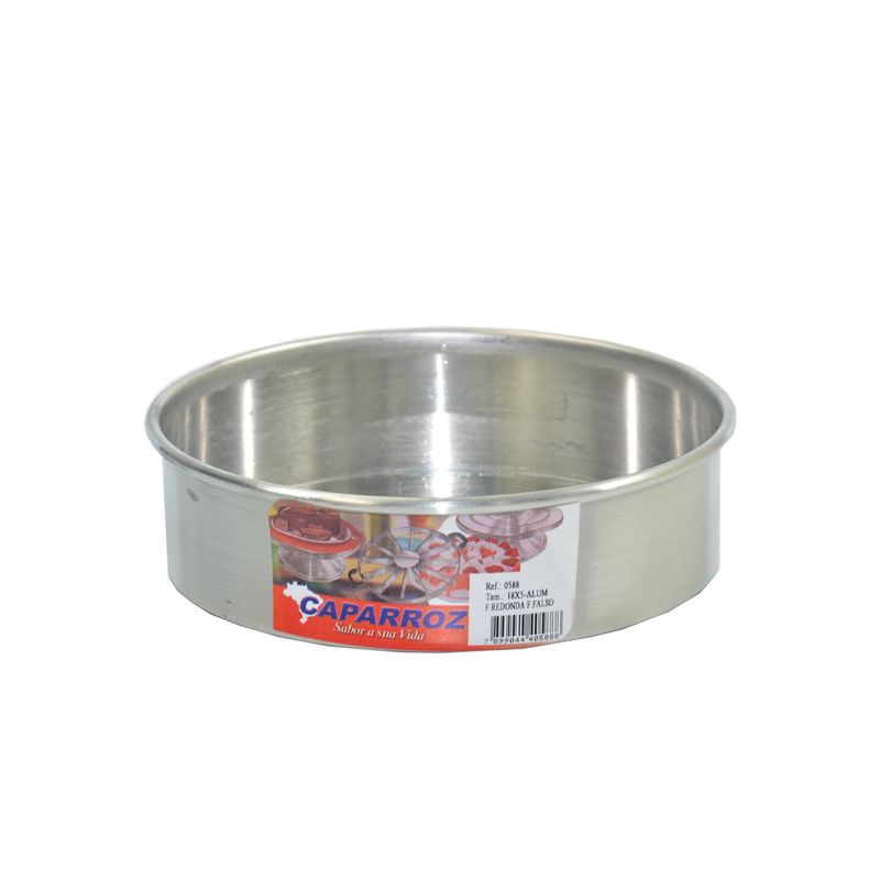 Forma-para-Torta-com-Fundo-Falso-18x5cm-em-Aluminio-Caparroz--01UND-