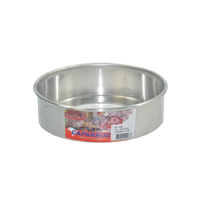Forma-para-Torta-com-Fundo-Falso-18x5cm-em-Aluminio-Caparroz--01UND-