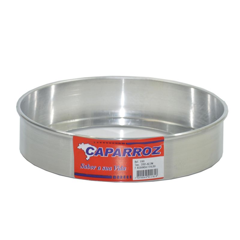 Forma-para-Torta-com-Fundo-Falso-23x5cm-em-Aluminio-Caparroz--01UND-