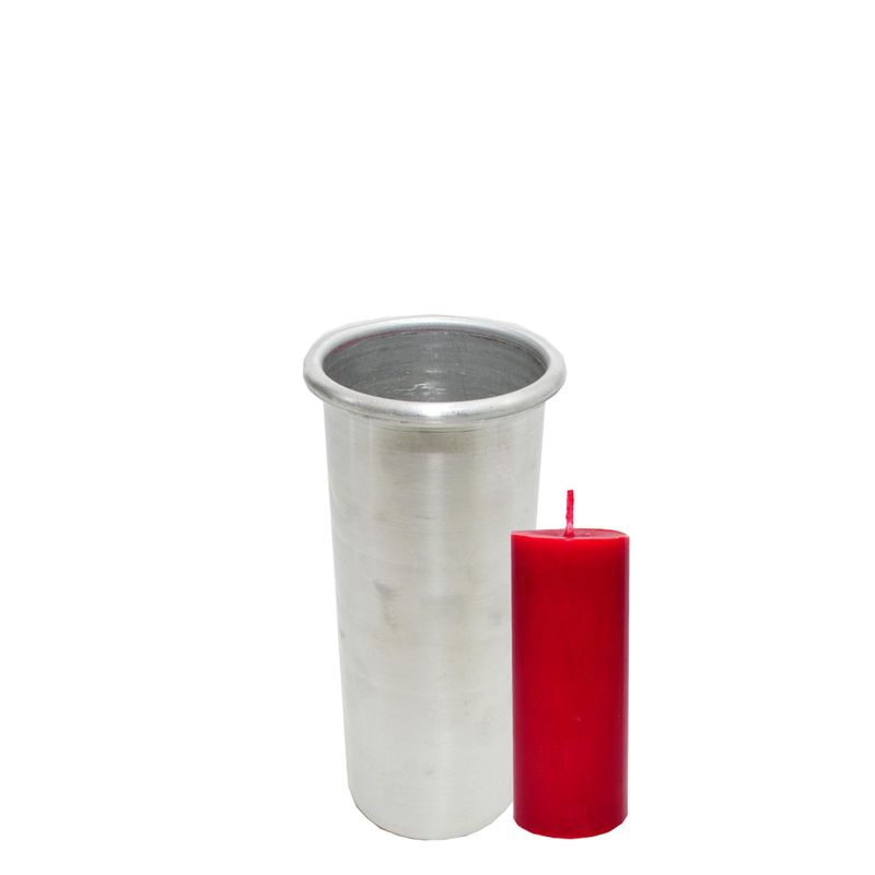 Forma-para-Vela-Cilindrica-4x8cm-em-Aluminio-Ref.-25245--01UND-