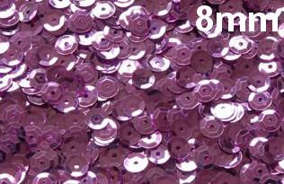 Lantejoula Metálica 8mm Ref. 200 Rosa Lantecor (100 gramas)