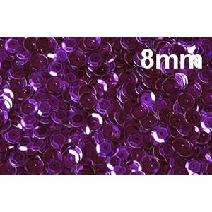 Lantejoula Metálica 8mm Ref. 80 Roxo Lantecor (100 gramas)