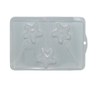 Forma em Acetato Pirulito Estrela do Mar com 3 Cavidades Ref. 532648 Embalarti (01UND)