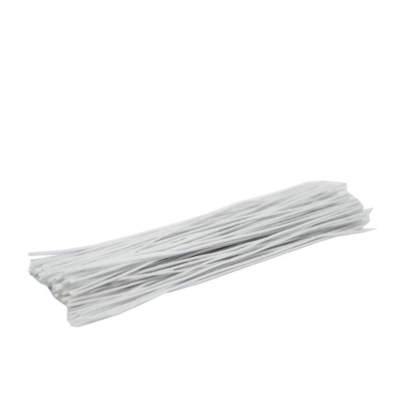 Maco-de-Arame-Encapado-Espessura-N.-26-10cm-Ref.-EL-214-Branco-Pistilos-Primor--100-unidades-