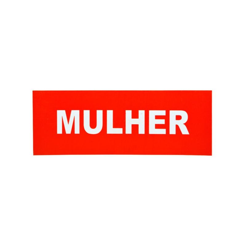 Placa Mulher Vermelha 20 cm Emplac (1 unidade)