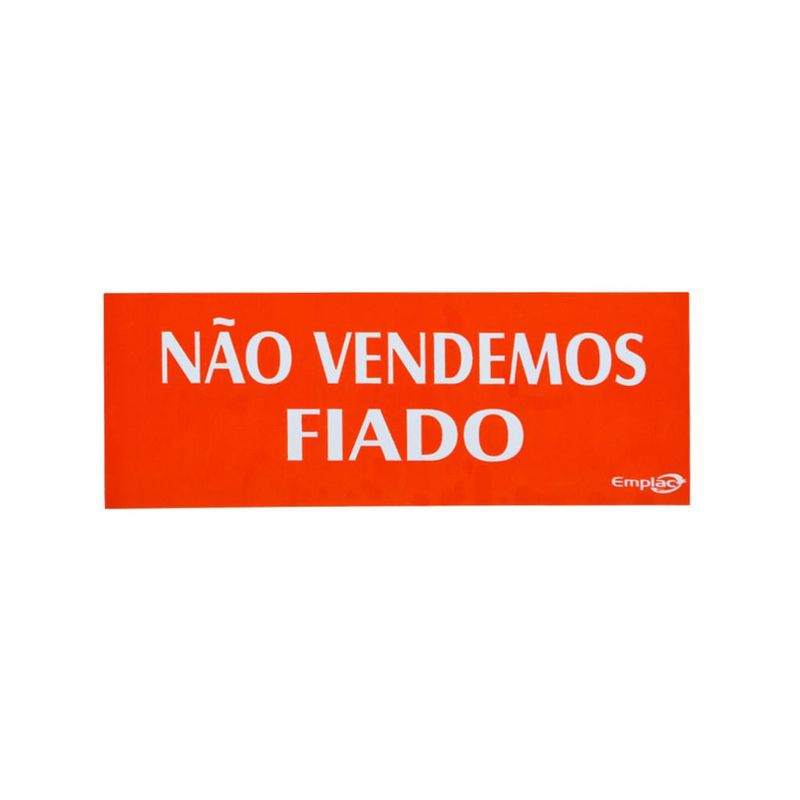 Placa-Nao-Vendemos-Fiado-Vermelha-20-cm-Emplac--1-unidade-