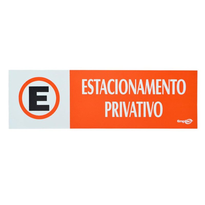 Placa-Estacionamento-Privativo-Vermelha-30x9cm-Emplac--1-unidade-