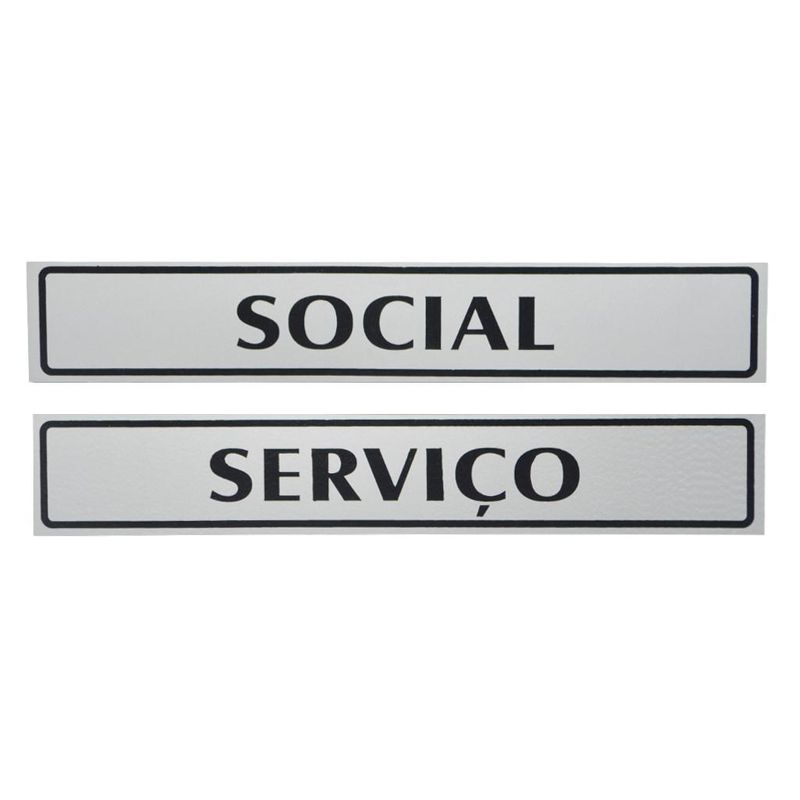 Placa-Dupla-Social-Servico-Cinza-30x9cm-Emplac--1-unidade-