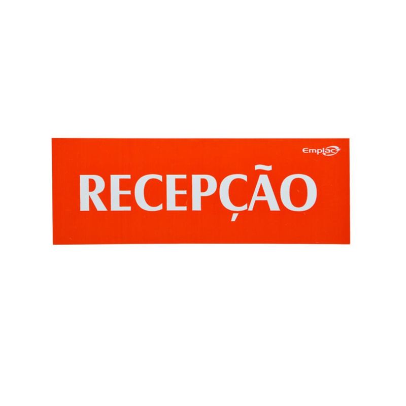 Placa Recepção Vermelha 20 cm Emplac (1 unidade)
