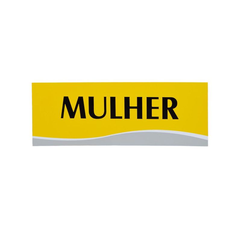 Placa Mulher Amarela 20 cm Emplac (1 unidade)