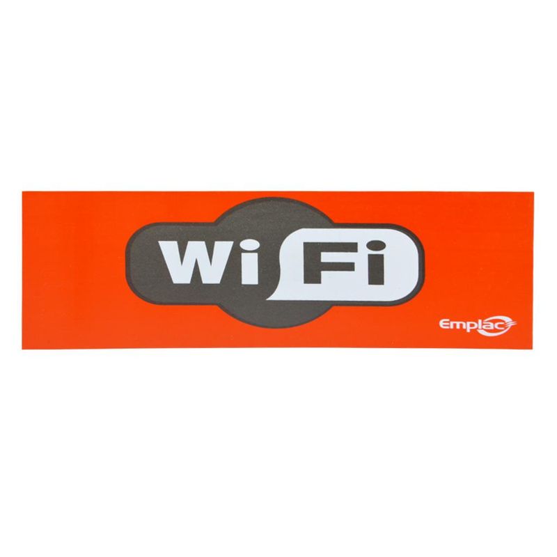 Placa Wifi Vermelha 30 cm Emplac (1 unidade)