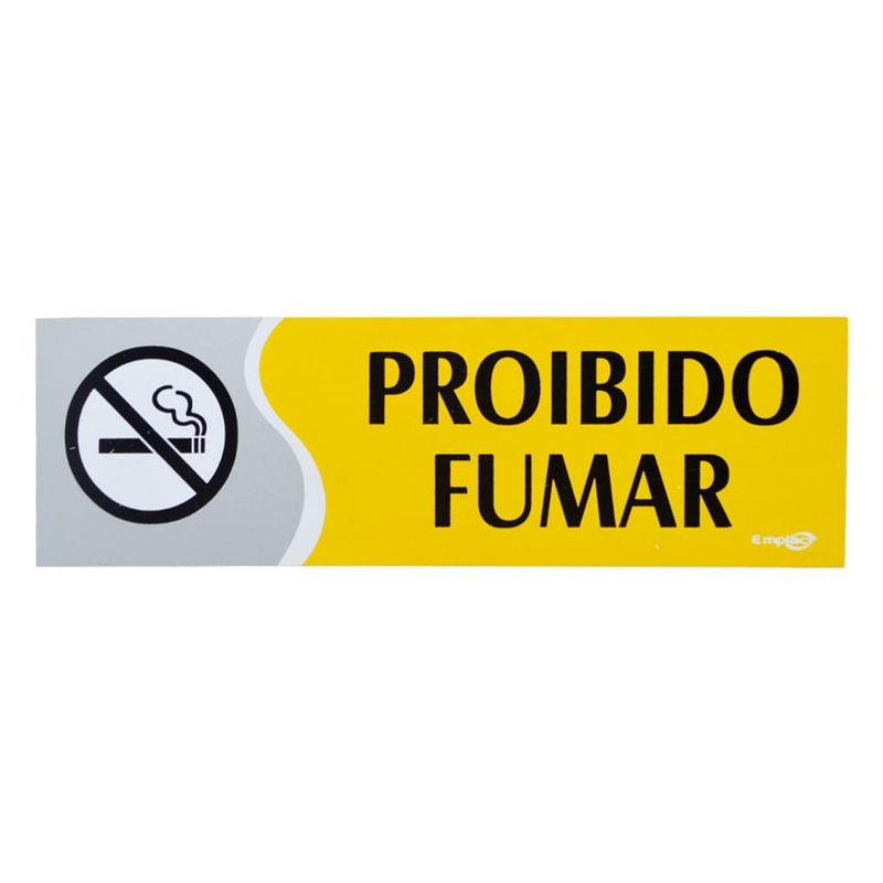 Placa-Proibido-Fumar-Amarela-30-cm-Emplac--1-unidade-