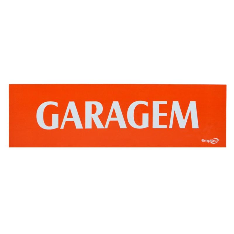 Placa-Garagem-Vermelha-30x9cm-Emplac--1-unidade-