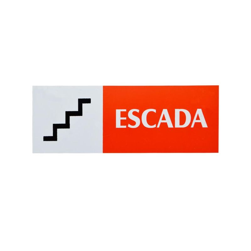 Placa-Escada-Vermelha-20x7cm-Emplac--1-unidade-