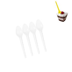 Colher Sobremesa Branca Strawplast (50 unidades)
