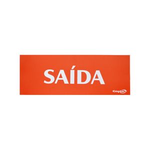 Placa Saída Vermelha 20x7cm Emplac (01 unidade)