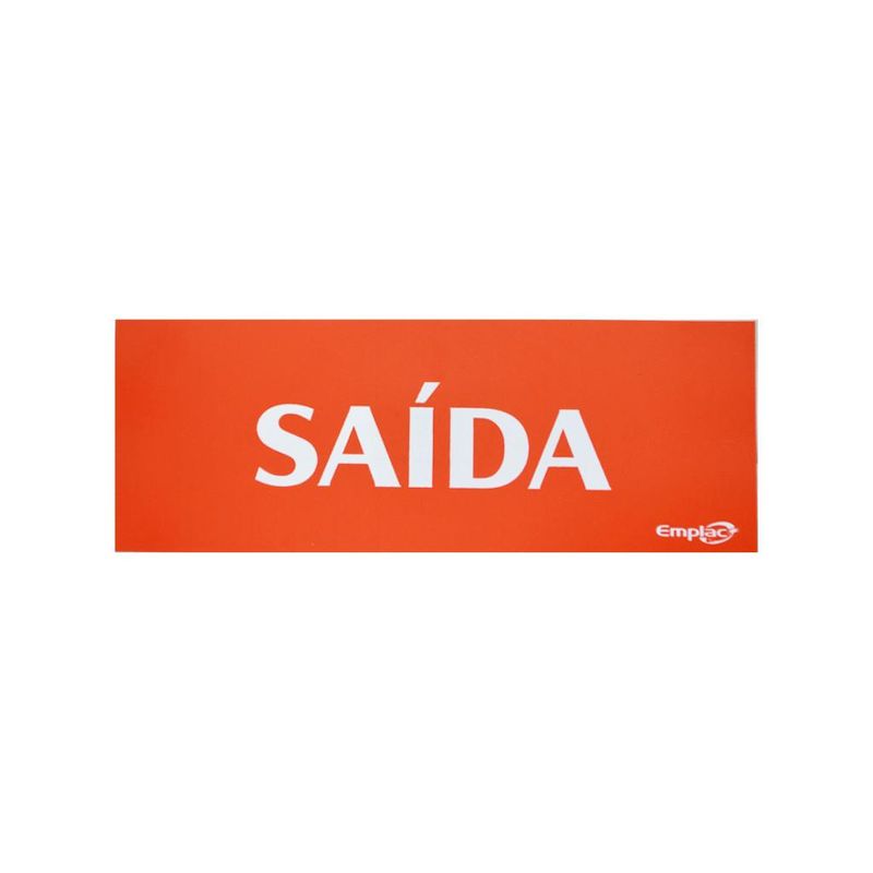 Placa-Saida-Vermelha-20x7cm-Emplac--01-unidade-