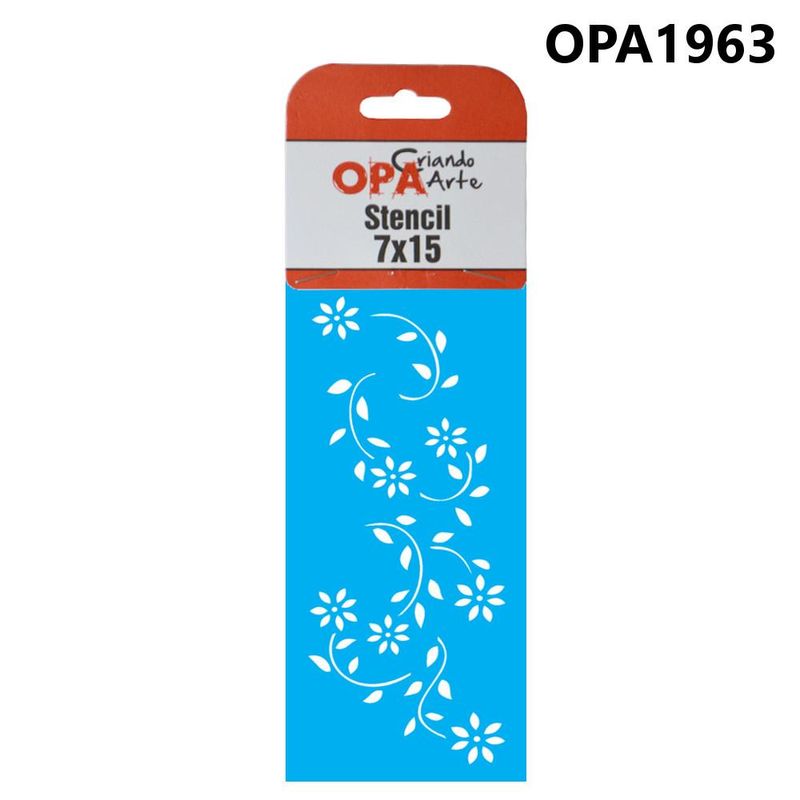 Stencil-Simples-de-Acetato-para-Pintura-7x15cm-Ref.-OPA-1963-Flores-Margarida-OPA--01-unidade-