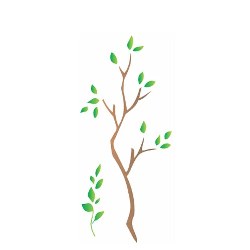 Stencil Simples de Acetato para Pintura 7x15cm Ref. OPA 1964 Galho OPA (01 unidade)