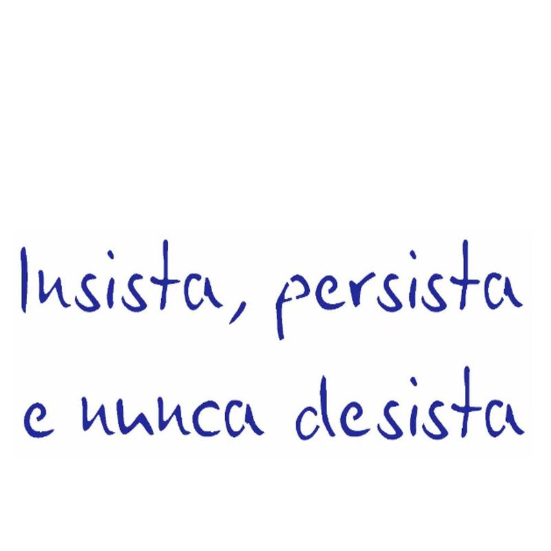 Stencil Simples de Acetato para Pintura 7x15cm Ref. OPA 2324 Frase Insista, Persista OPA (01 unidade)