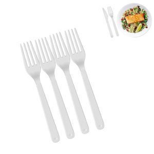 Garfo Forte Branco Strawplast (20 unidades)