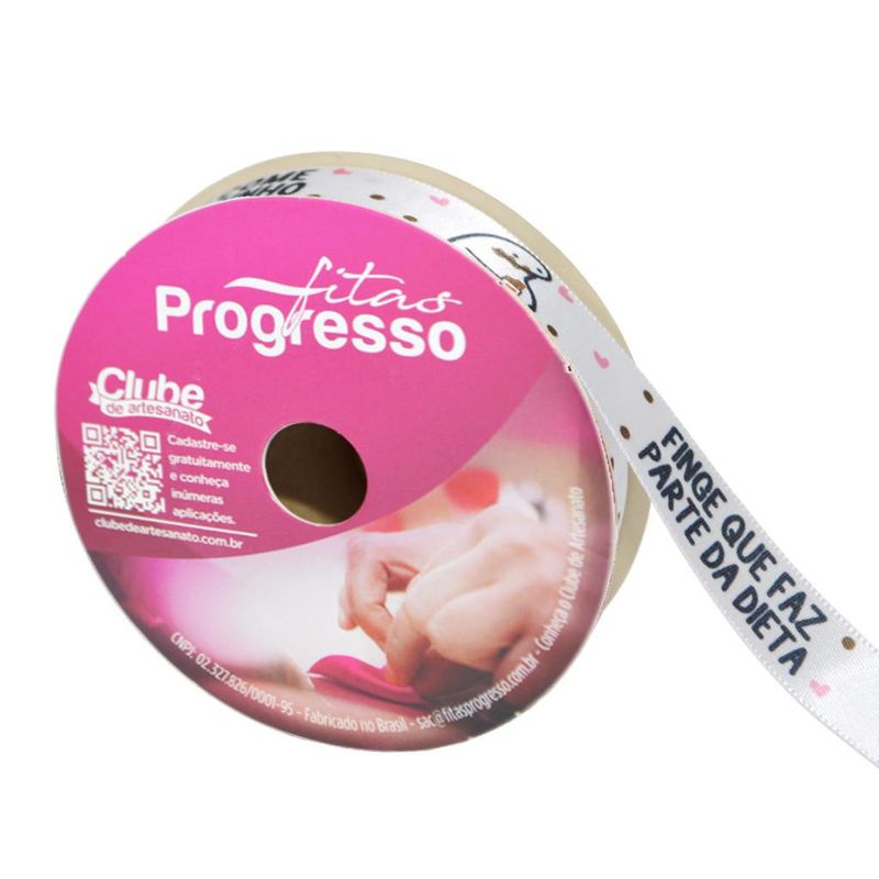 Fita de Cetim ECF 003TR 15mm Cor 038 Come Mais 1 Docinho Progresso (10 metros)