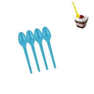 Colher Sobremesa Azul Strawplast (50 unidades)