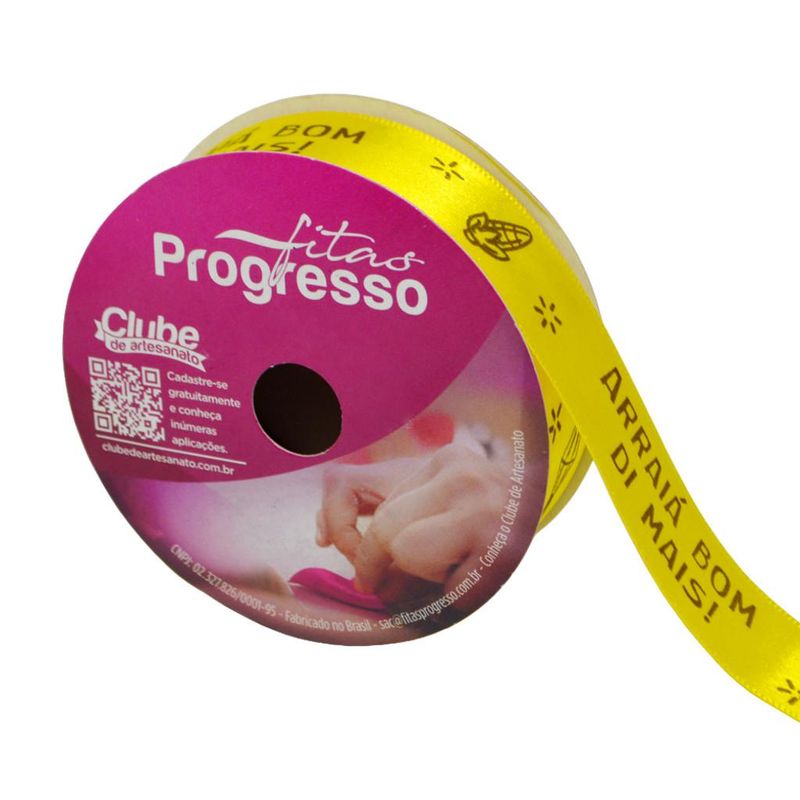 Fita-de-Cetim-ECF-005D-22mm-Cor-266-Arraia-Bom-Di-Mais-Amarela-Progresso--10-metros-