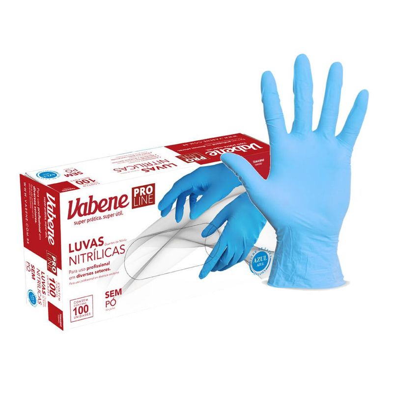 Luvas Nitrílicas Azul Tamanho GG 10" Vabene (100 unidades)