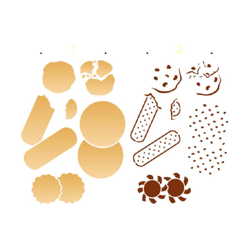 Stencil Simples de Acetato para Pintura 20x25cm Ref. OPA 3216 Biscoitos OPA (01 unidade)