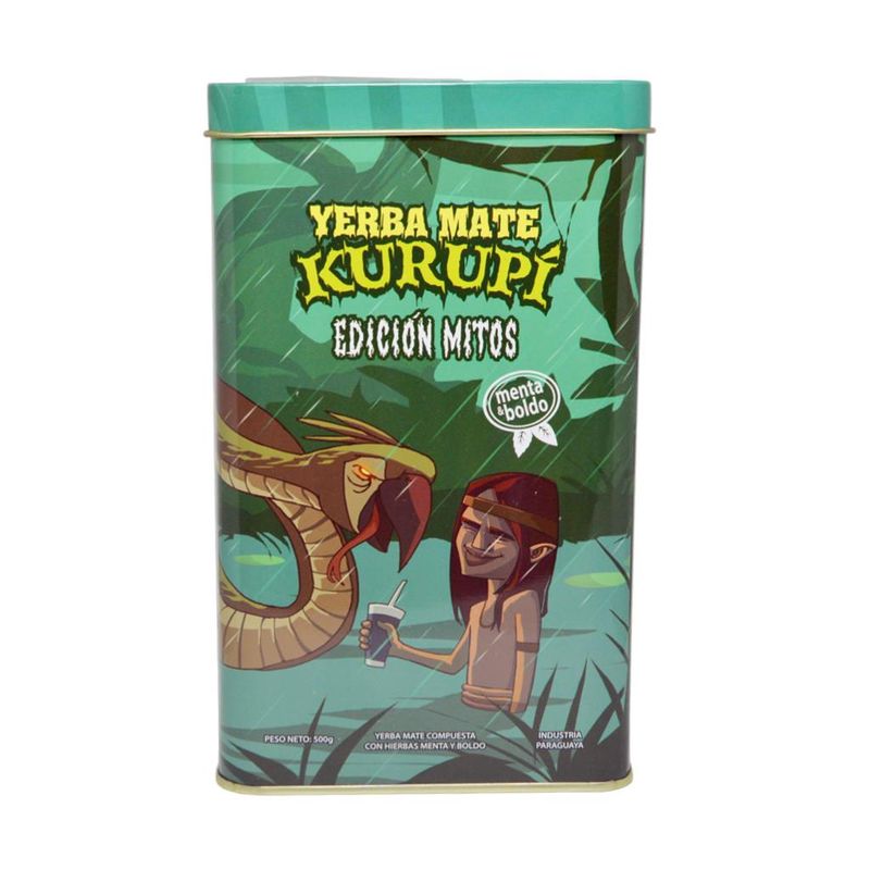 Erva-Mate-Sabor-Menta-e-Boldo-Edicao-Mitos-Mboi-Tu-i-Kurupi--500-gramas-