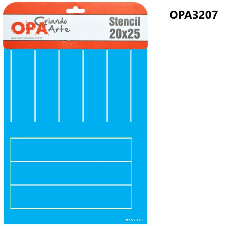 Stencil Simples de Acetato para Pintura 20x25cm Ref. OPA 3207 Estamparia Grid OPA (01 unidade)