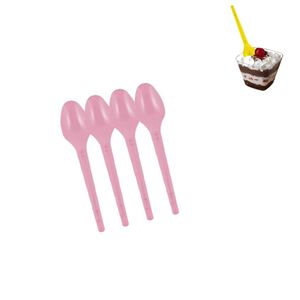 Colher Sobremesa Rosa Strawplast (50 unidades)