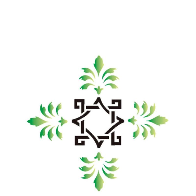 Stencil Simples de Acetato para Pintura 10x10cm Ref. OPA 464 Medalhão Flor de Liz OPA (01 unidade)