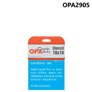 Stencil Simples de Acetato para Pintura 10x10cm Ref. OPA 2905 Frase lembre-se OPA (01 unidade)