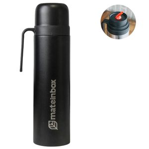 Garrafa Térmica Clássica Preta Mate In Box (950 ml)