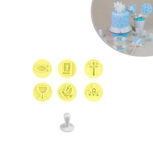 Kit Carimbos Batizado Amarelo Blue Star (07 peças)