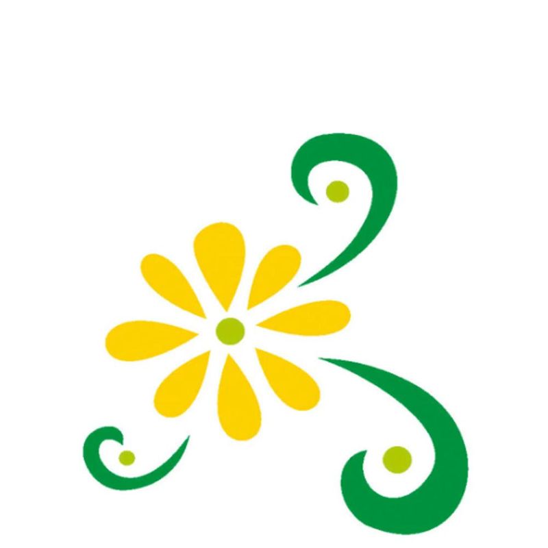 Stencil Simples de Acetato para Pintura 10x10cm Ref. OPA 215 Flor Estilizada II OPA (01 unidade)