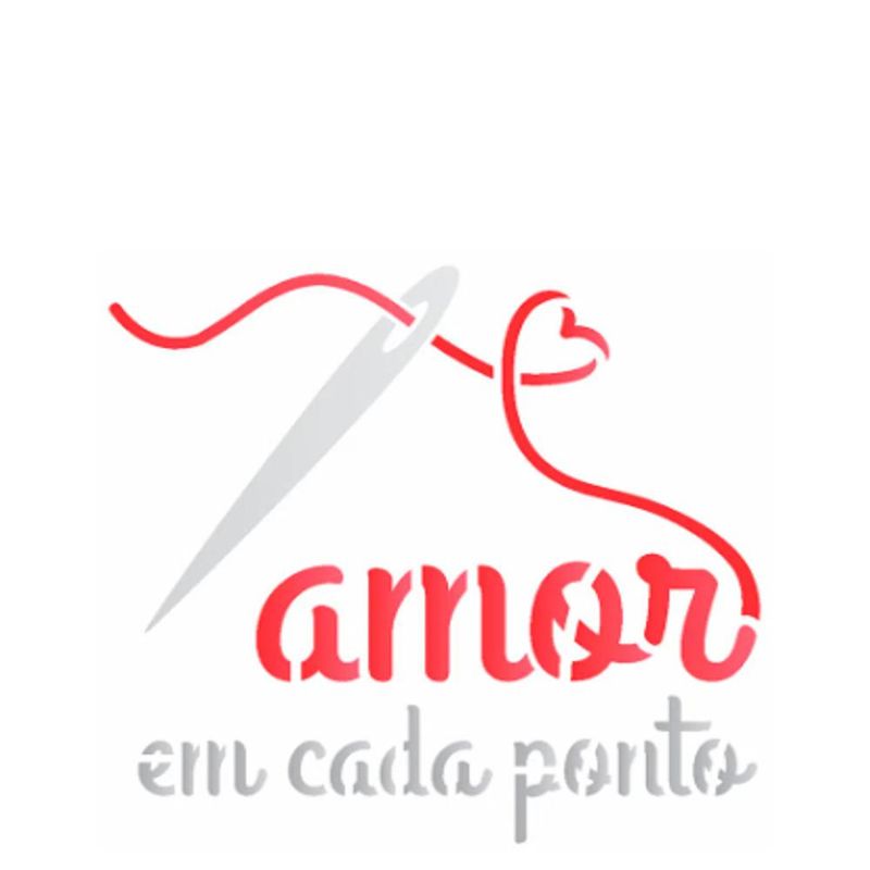 Stencil Simples de Acetato para Pintura 10x10cm Ref. OPA 3033 Frase Amor em cada ponto OPA (01 unidade)