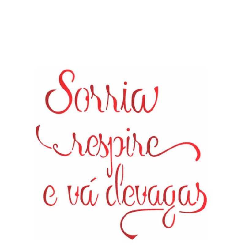 Stencil-Simples-de-Acetato-para-Pintura-14x14cm-Ref.-OPA-2216-Frase-Sorria-OPA--01-unidade-