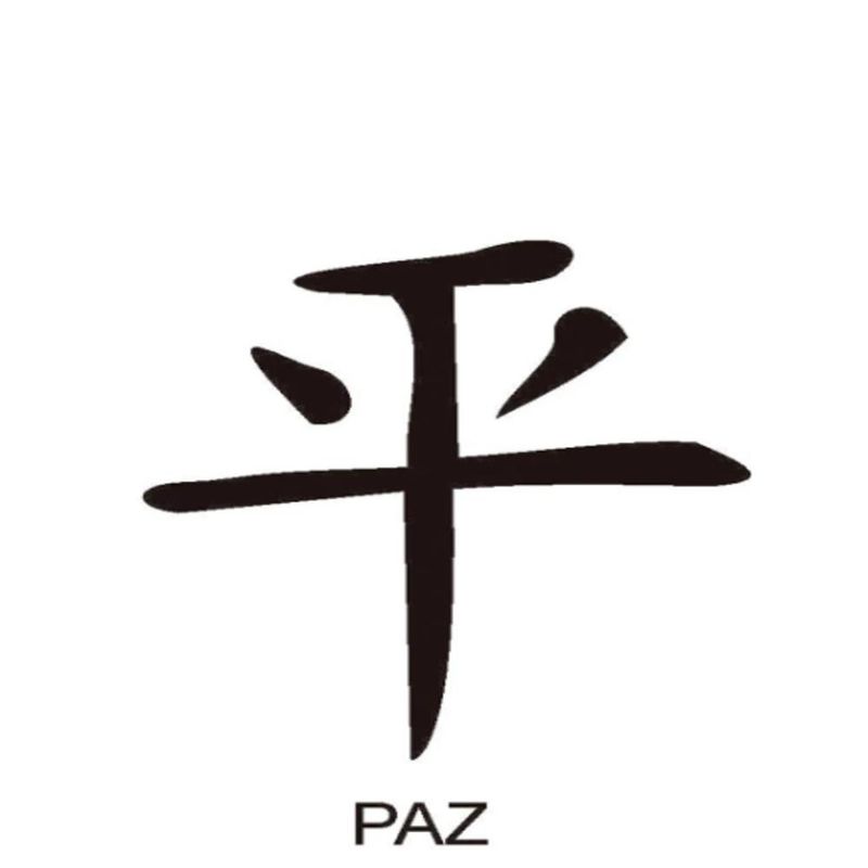 Stencil Simples de Acetato para Pintura 10x10cm Ref. OPA 218 Ideograma Paz OPA (01 unidade)