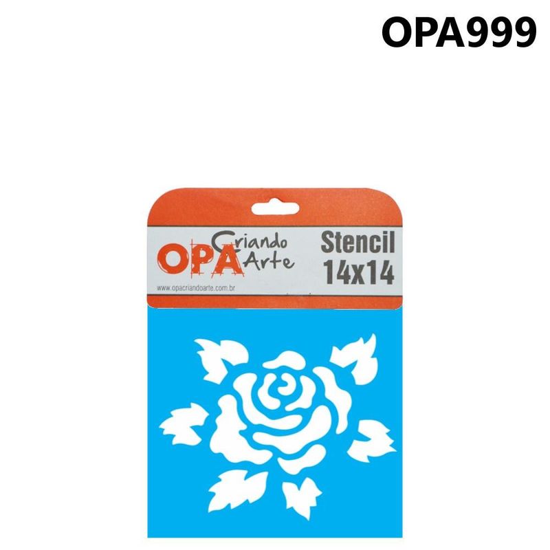 Stencil-Simples-de-Acetato-para-Pintura-14x14cm-Ref.-OPA-999-Flor-Rosa-OPA--01-unidade-