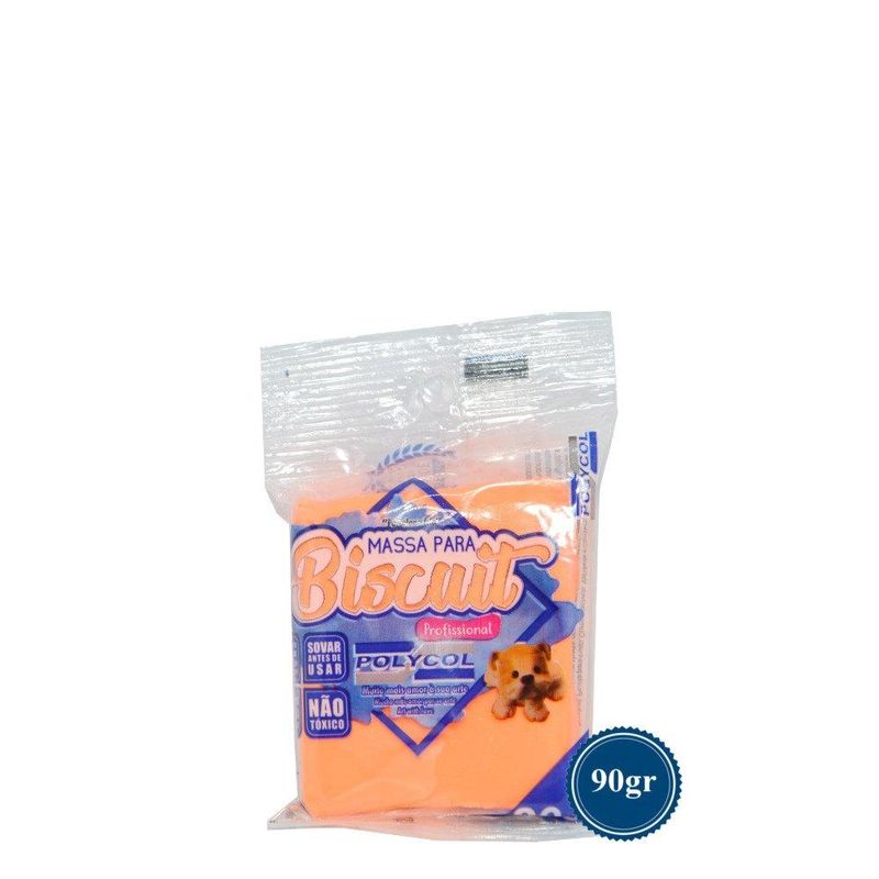 Massa-Pronta-para-Biscuit-Laranja-Neon-Polycol--90-gramas-