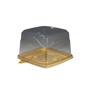 Embalagem para Torta Pequena Quadrada Dourada Ref.: G32Q Galvanotek (1 unidade)